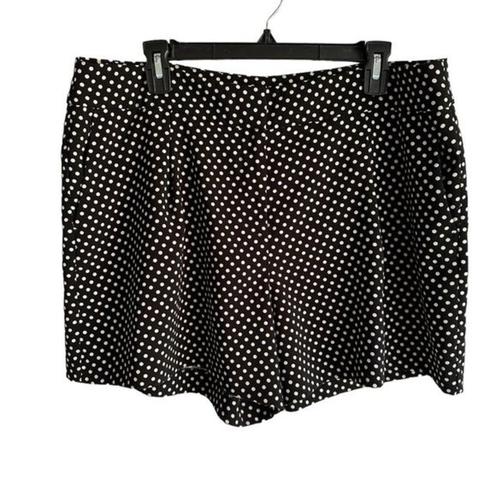 ANN TAYLOR Black Polka Dot Ladies Casual Dress Minimalist Monochrome‎ Shorts, 14